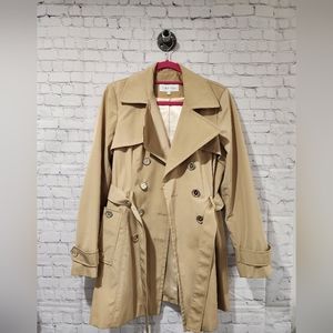 Calvin Klein Tan mid length rain coat